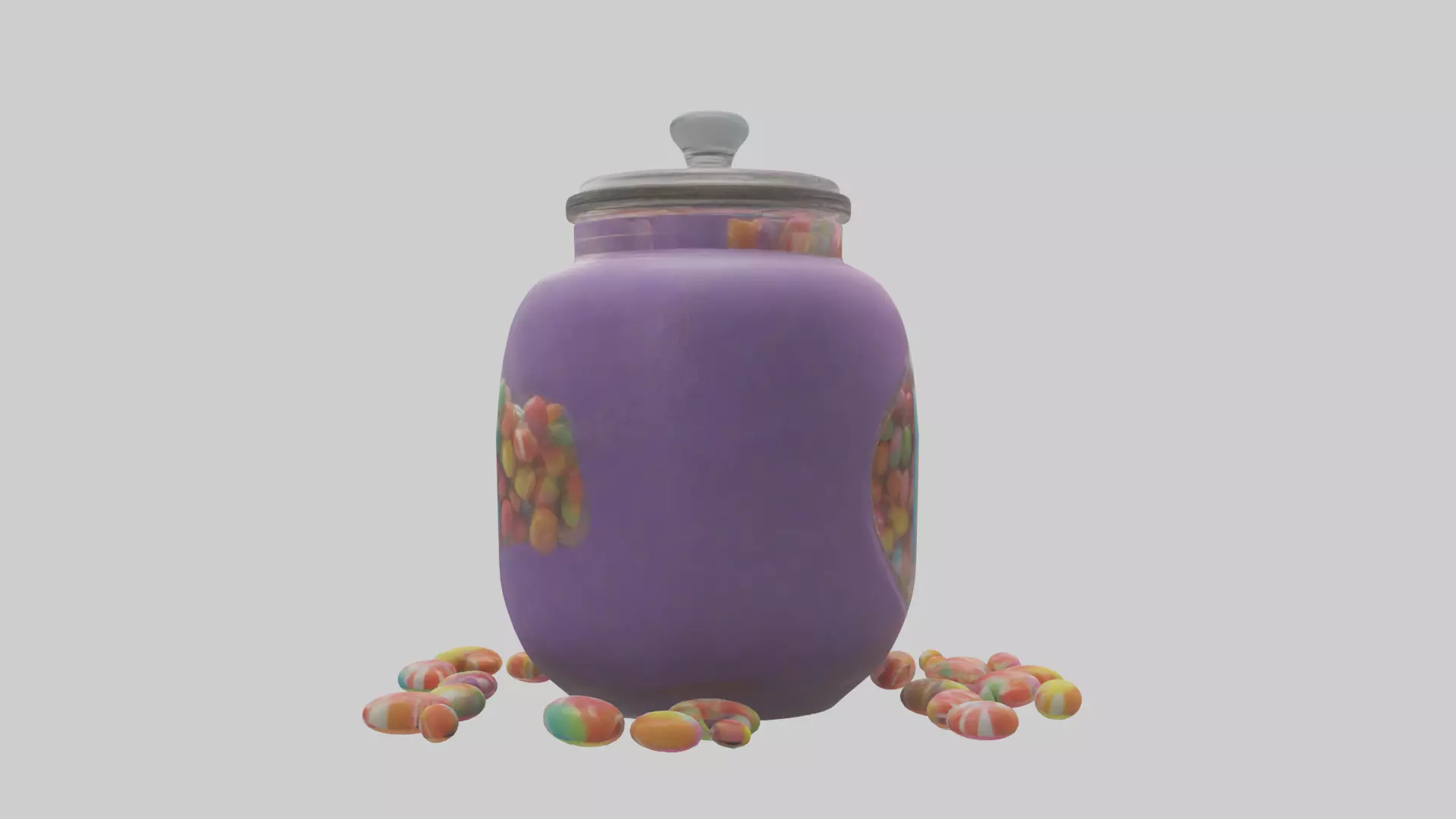 Candy Jar model Low-poly 3D model_0
