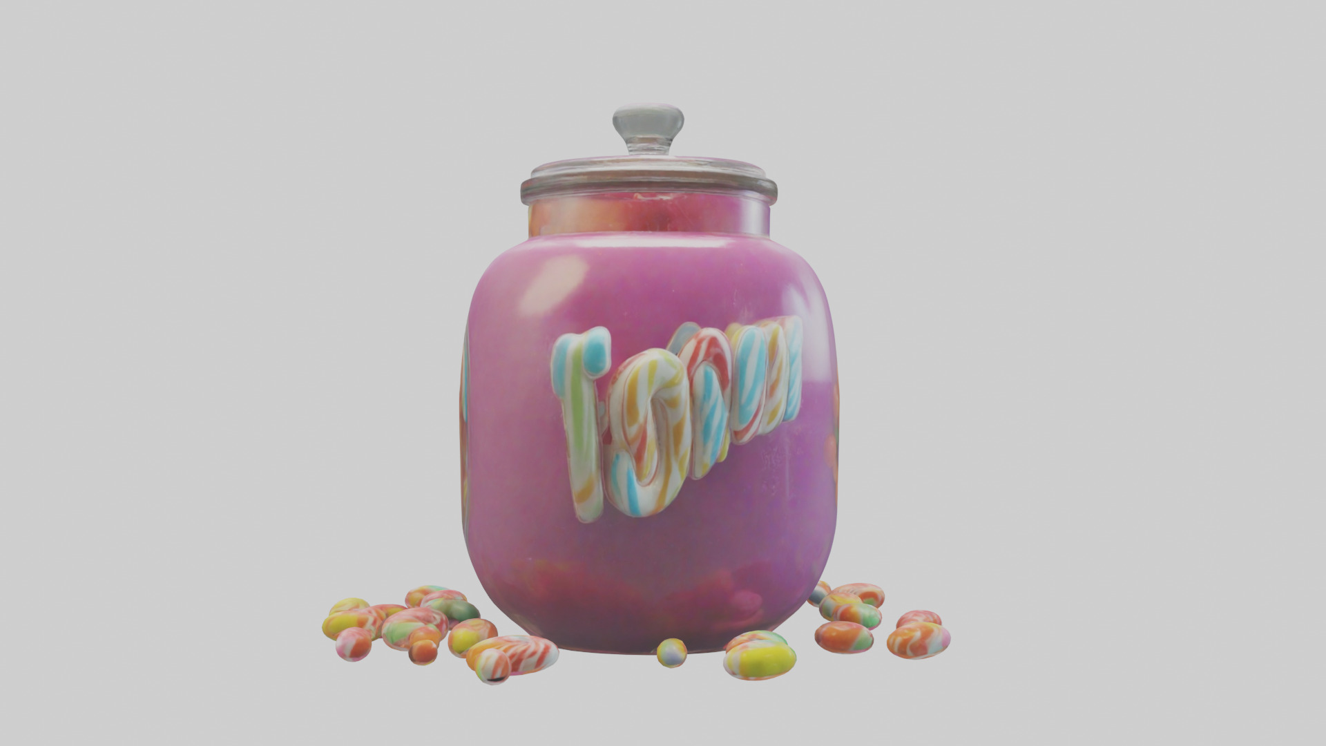 Candy Jar model Low-poly 3D model_17