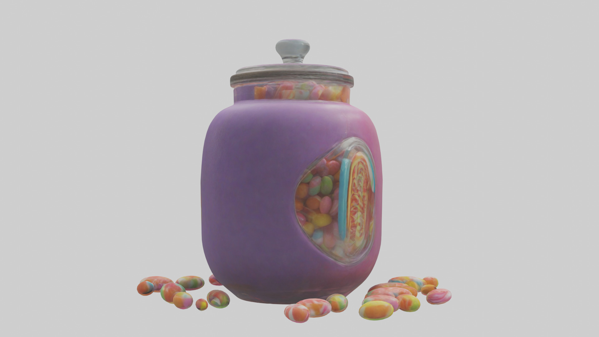 Candy Jar model Low-poly 3D model_2