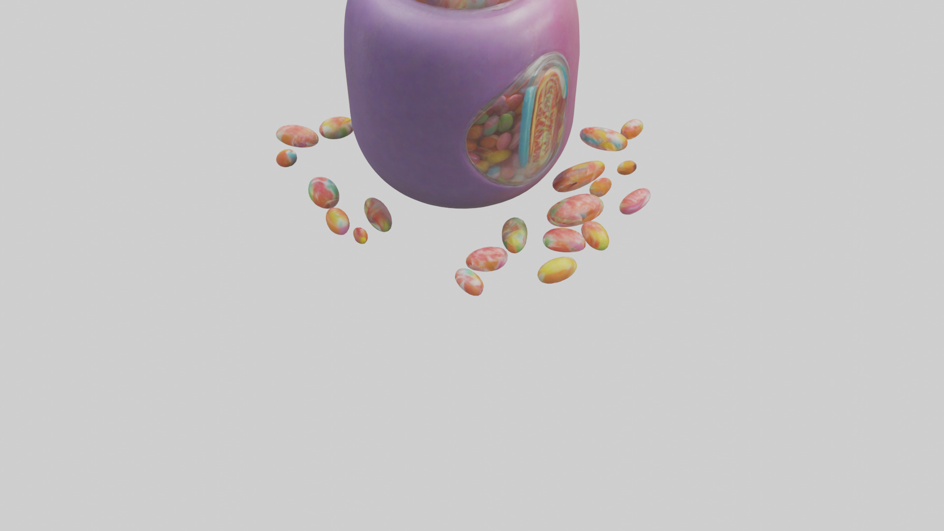 Candy Jar model Low-poly 3D model_4