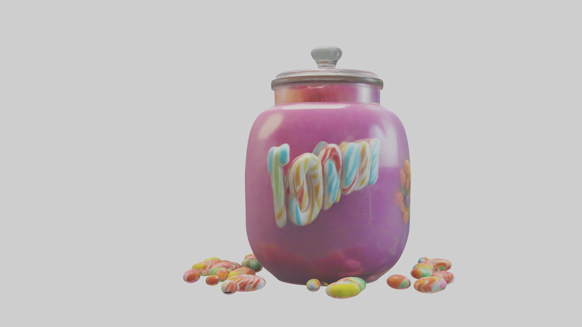 Candy Jar model Low-poly 3D model_13