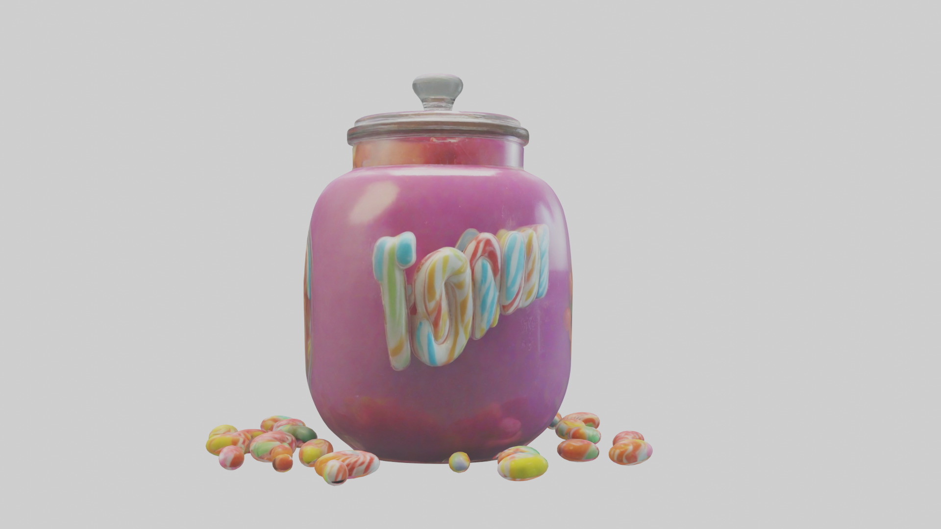 Candy Jar model Low-poly 3D model_20