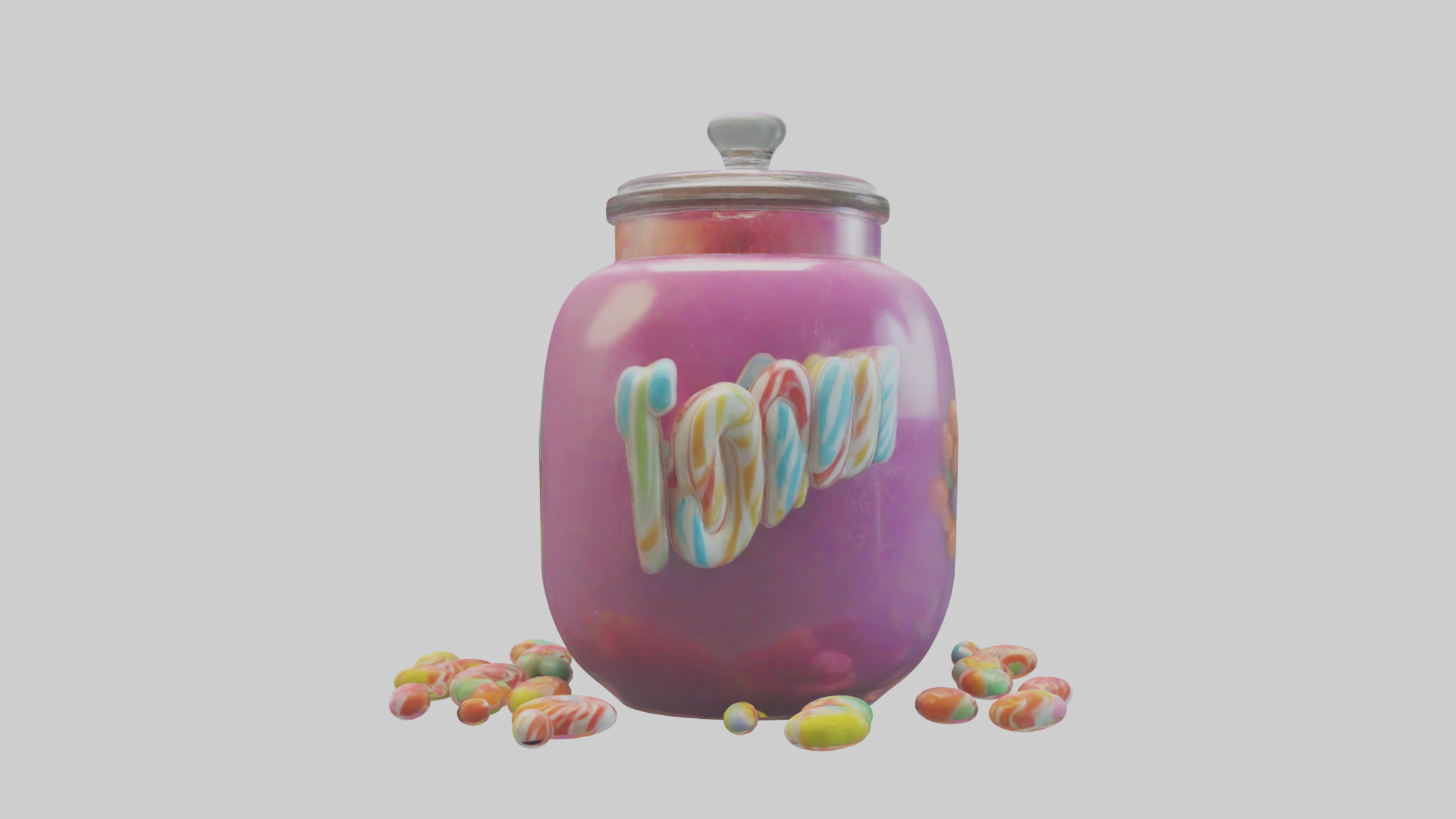 Candy Jar model Low-poly 3D model_14