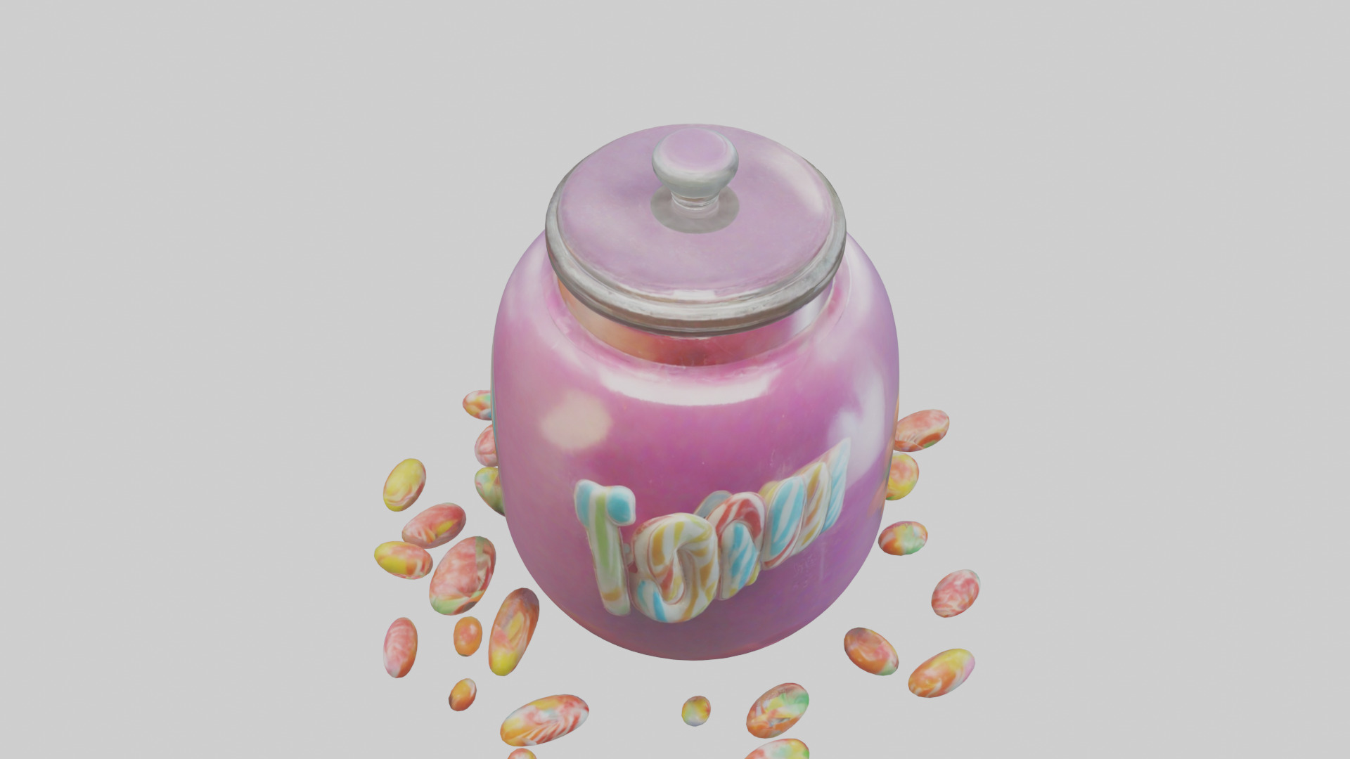 Candy Jar model Low-poly 3D model_26