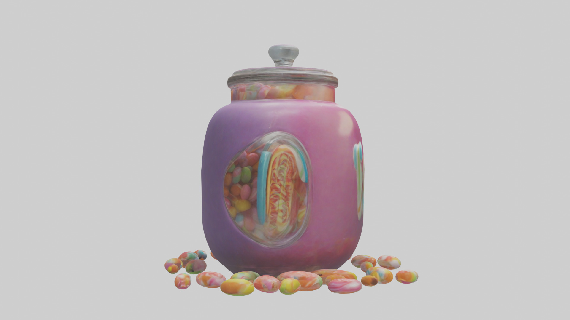 Candy Jar model Low-poly 3D model_23
