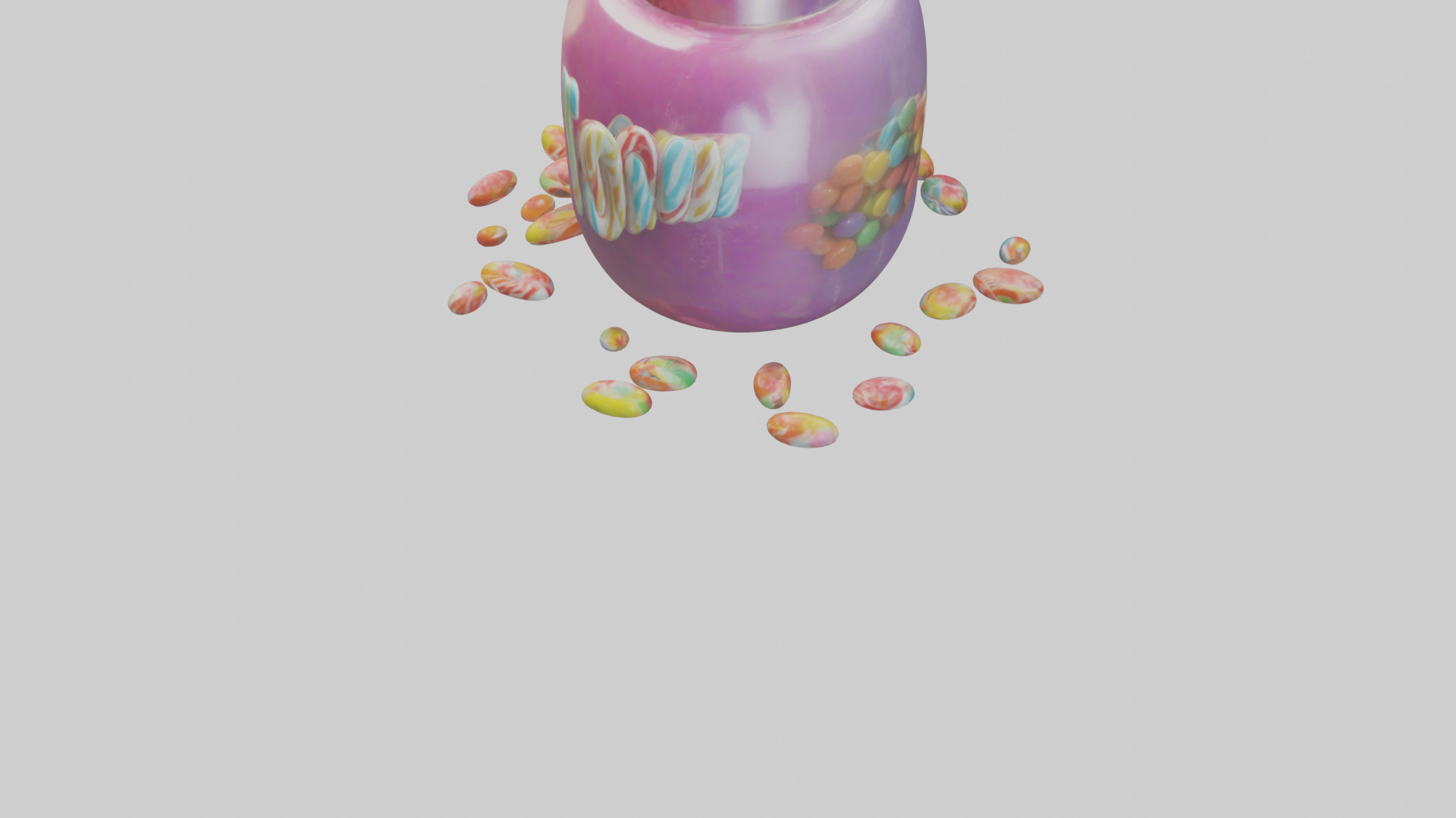 Candy Jar model Low-poly 3D model_5