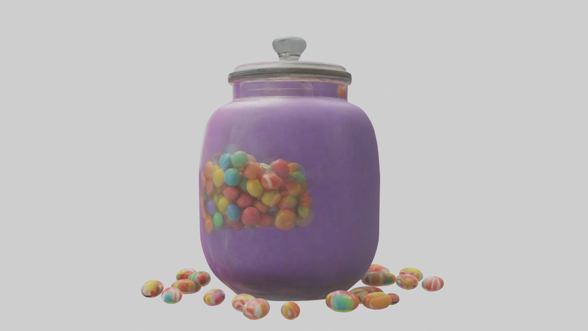 Candy Jar model Low-poly 3D model_1