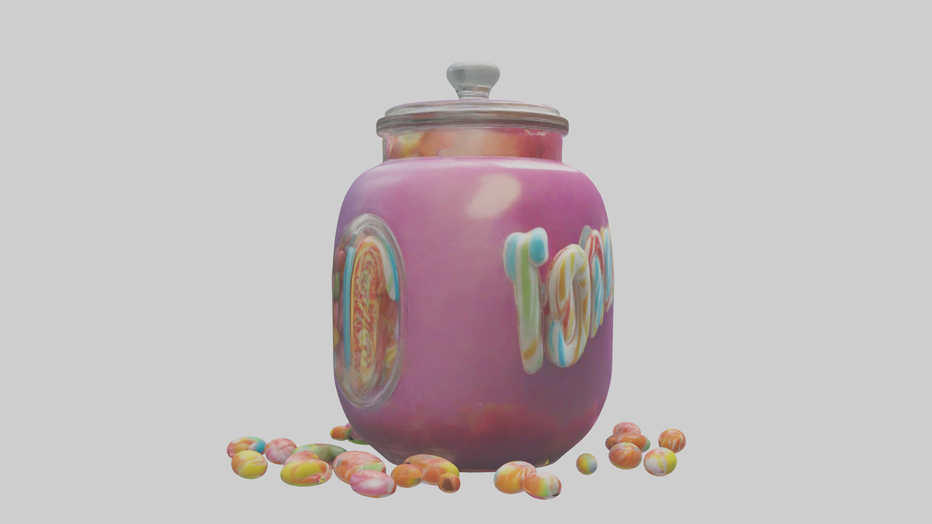 Candy Jar model Low-poly 3D model_16