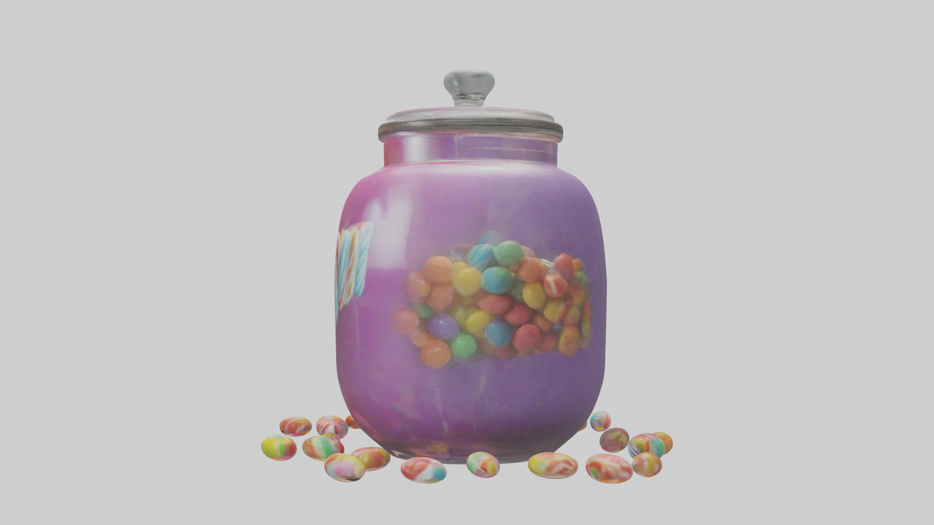 Candy Jar model Low-poly 3D model_22