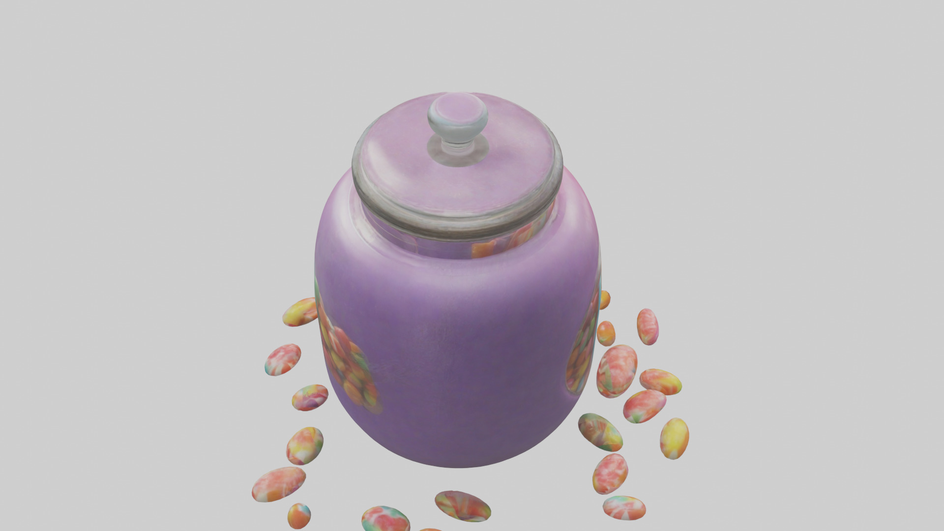 Candy Jar model Low-poly 3D model_25