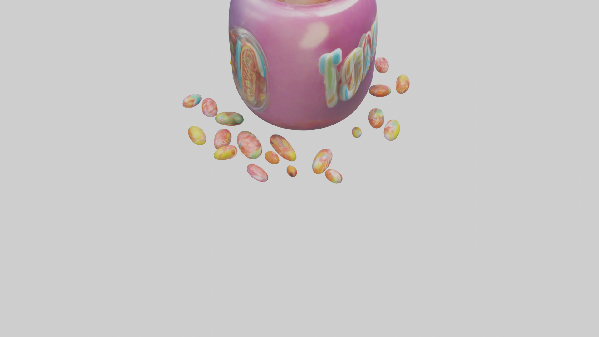 Candy Jar model Low-poly 3D model_6
