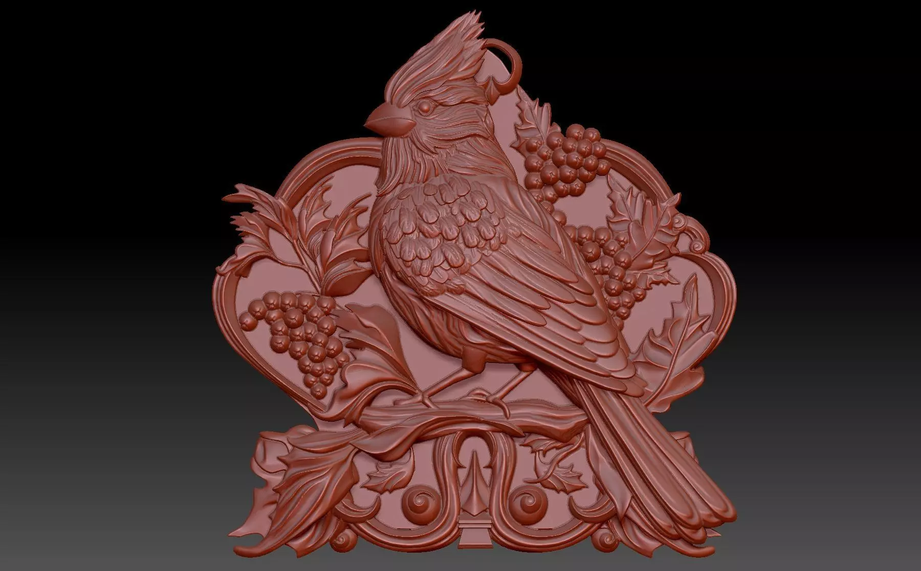 red cardinal 3D print model
