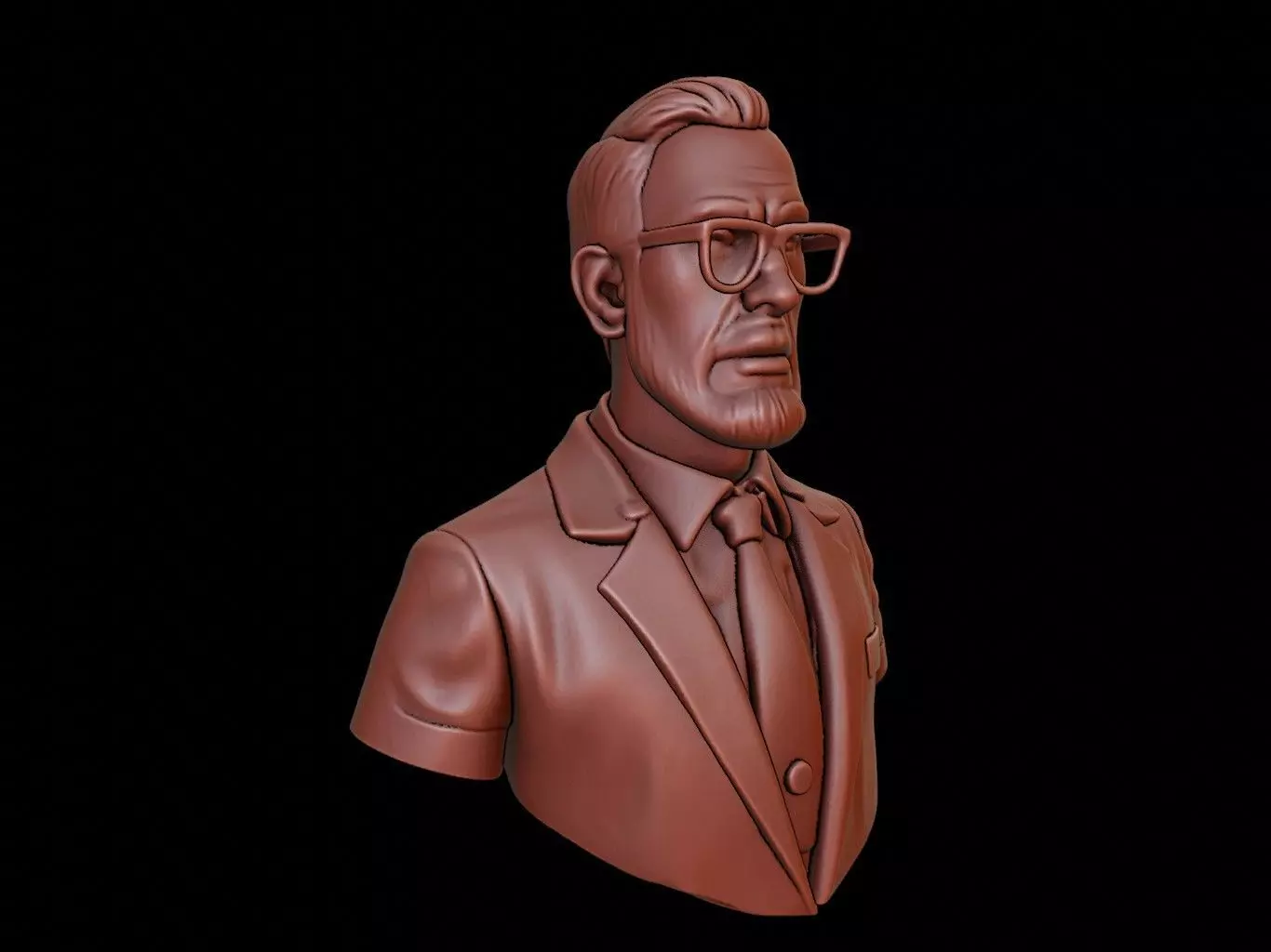 Psychologist Bust 3D print model_0