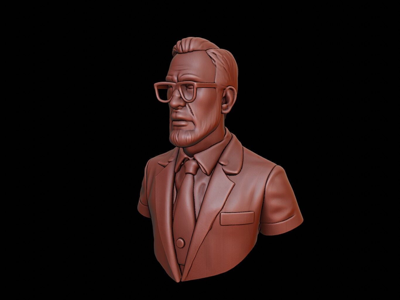 Psychologist Bust 3D print model_2