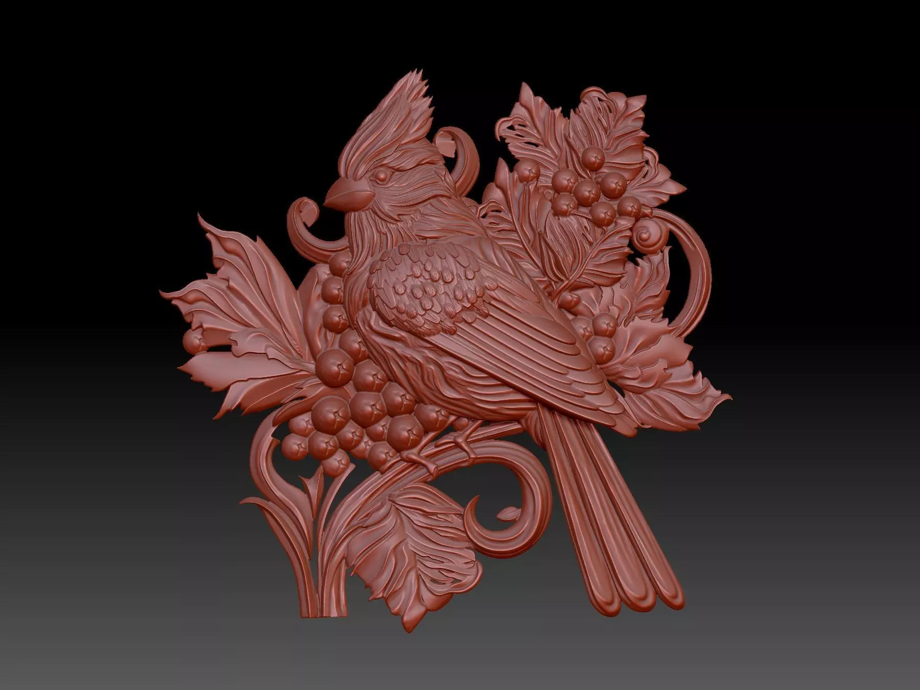 Bird red Cardinal 3D print model