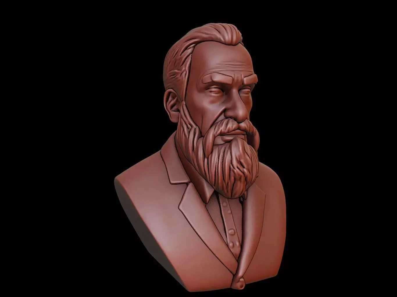 Rabbi Bust 3D print model_0