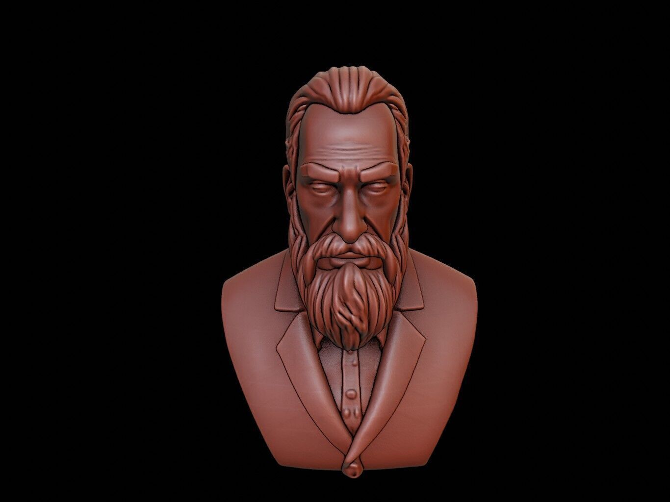 Rabbi Bust 3D print model_1