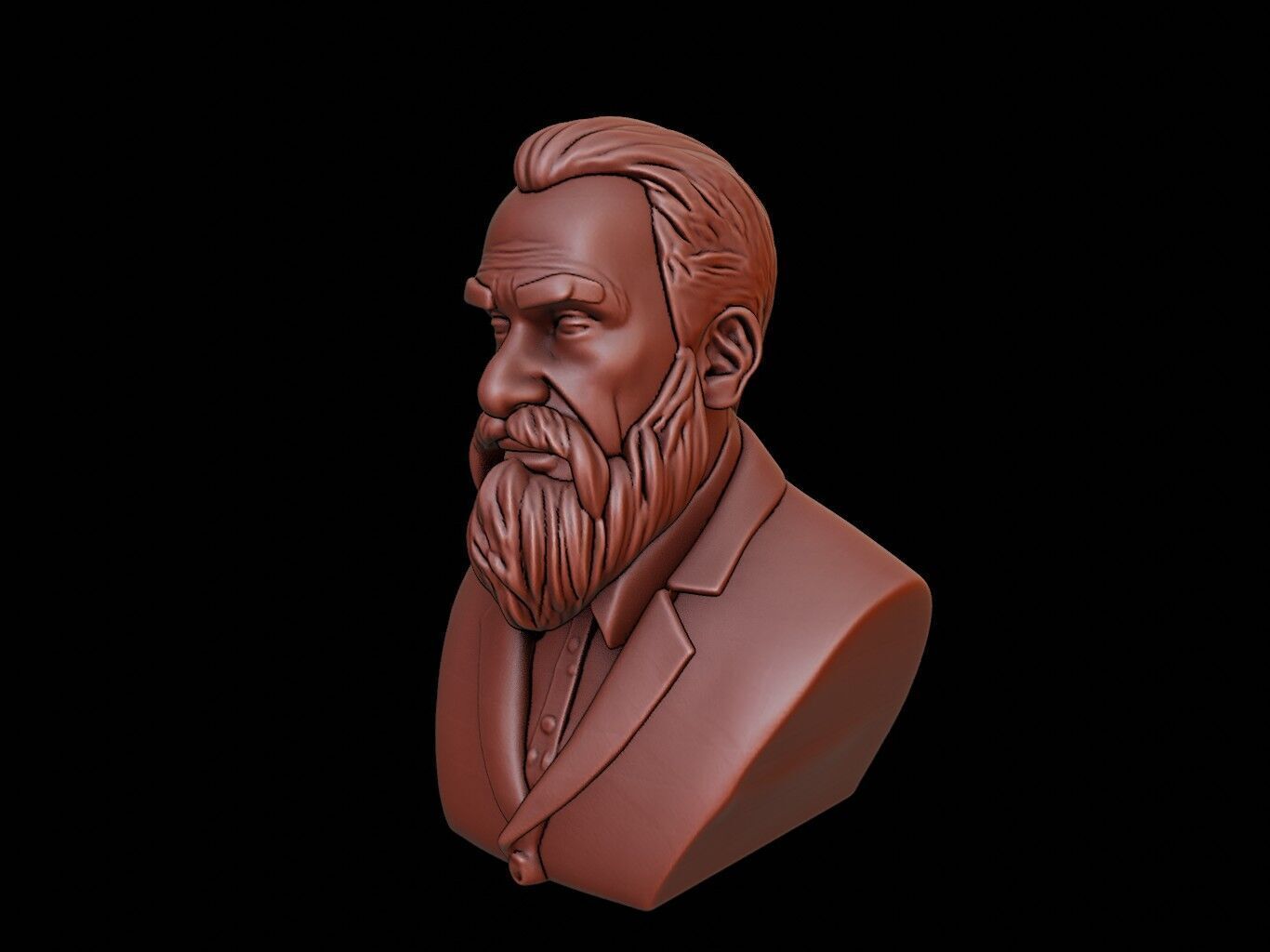 Rabbi Bust 3D print model_2