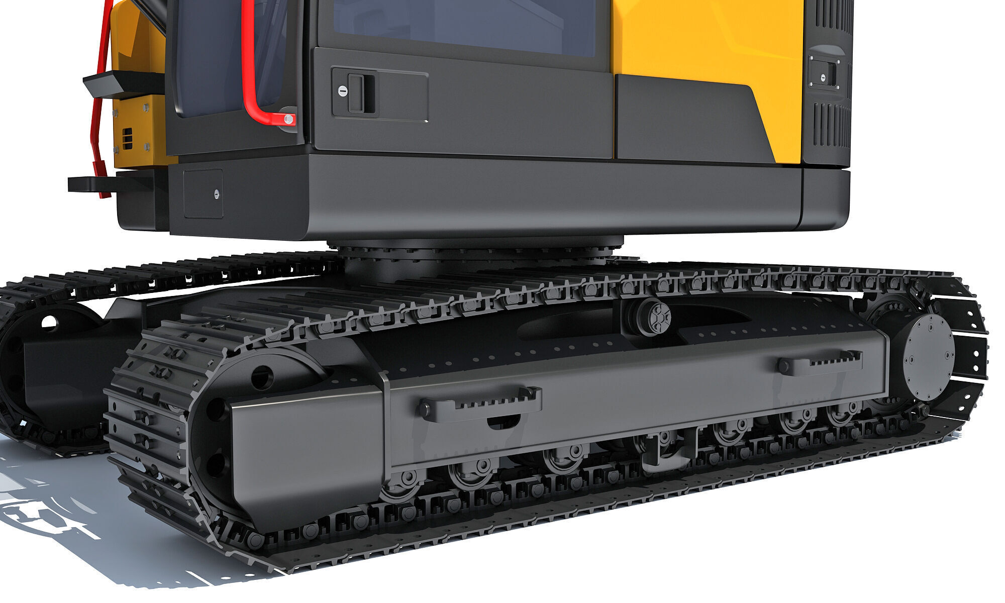 Construction Tracked Excavator 3D model_13