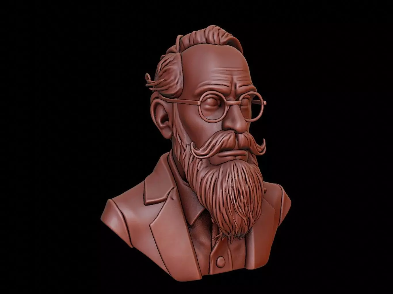 Rabbi Bust 3D print model_0