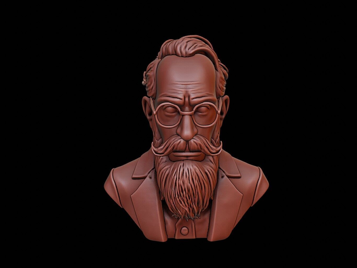 Rabbi Bust 3D print model_1