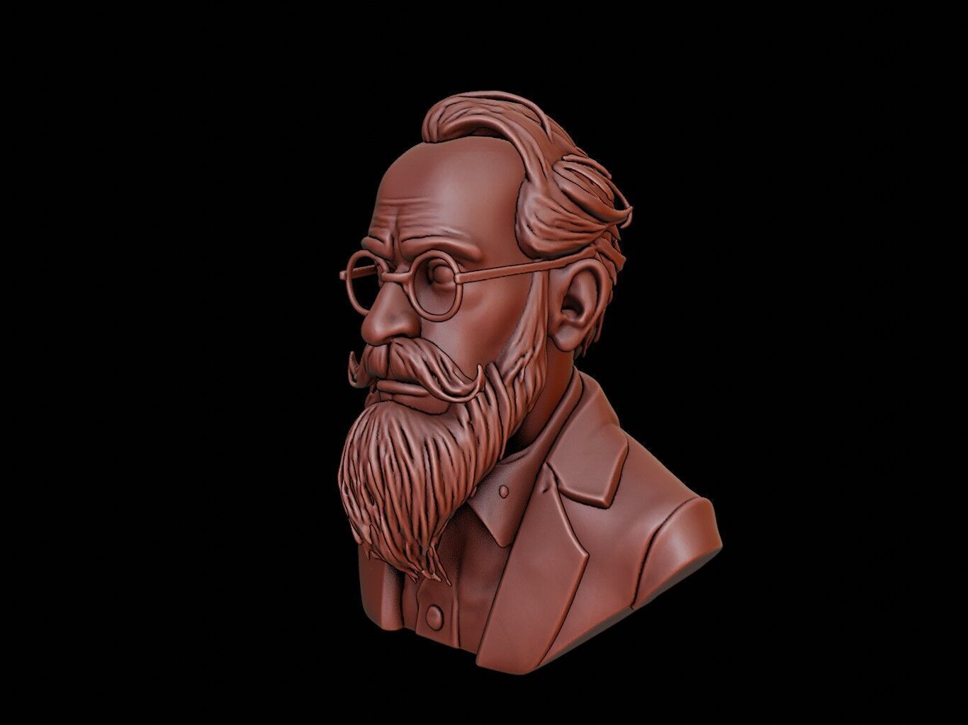 Rabbi Bust 3D print model_2