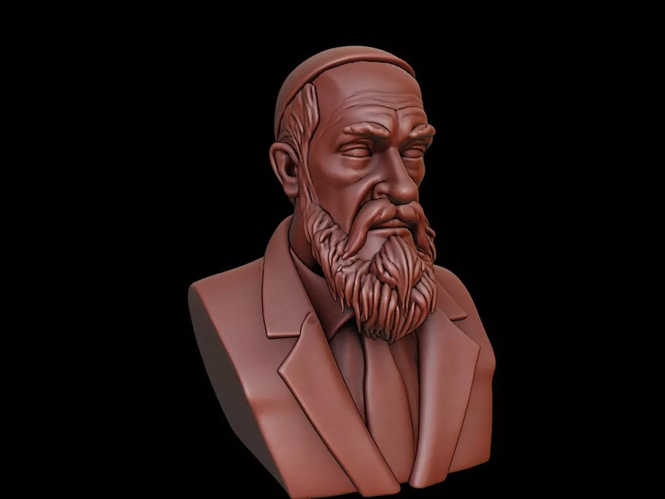 Rabbi Bust 3D print model_0