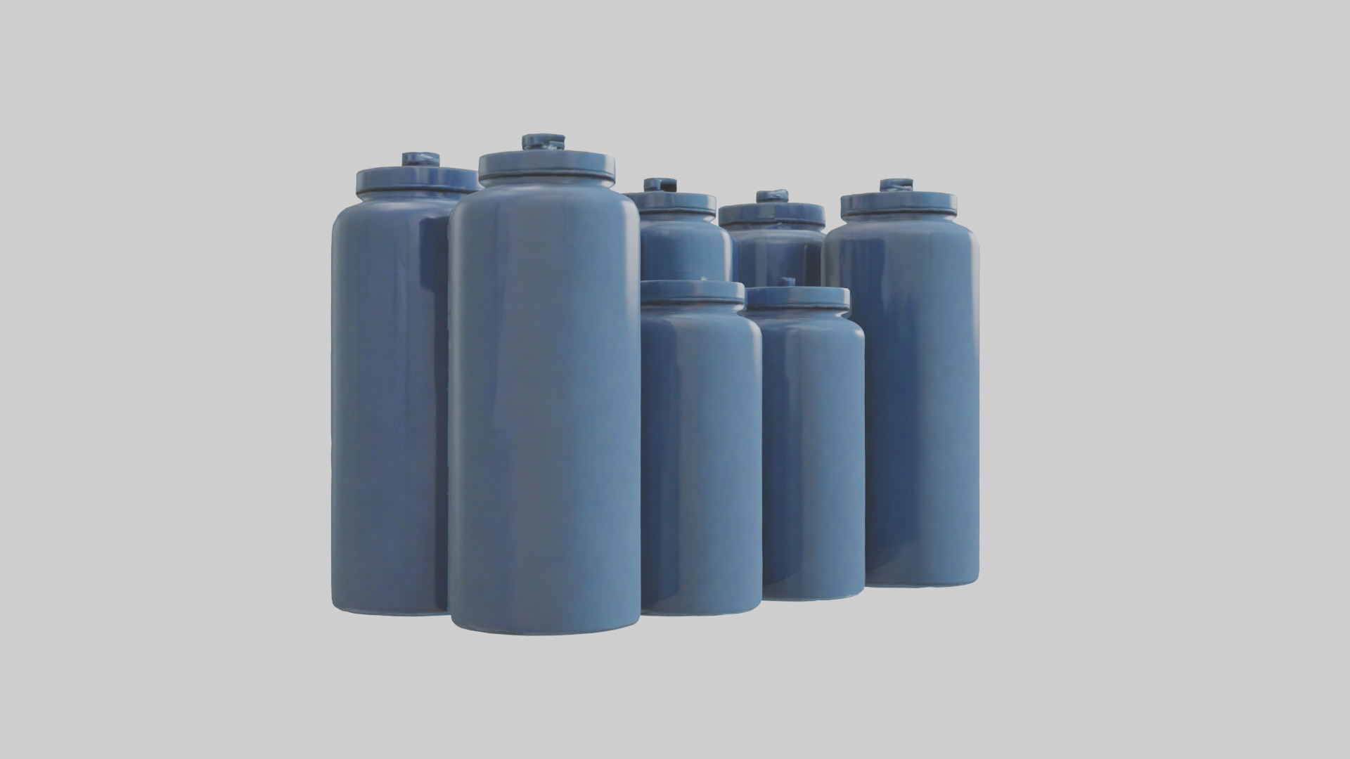 Canisters model Low-poly 3D model_7