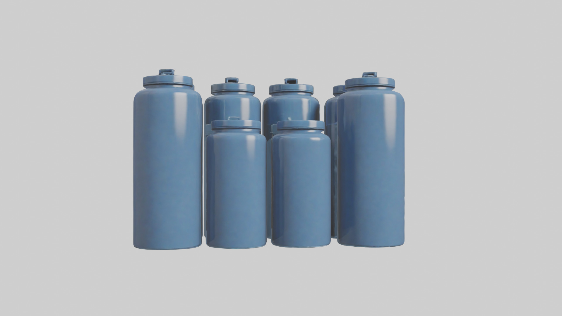 Canisters model Low-poly 3D model_17