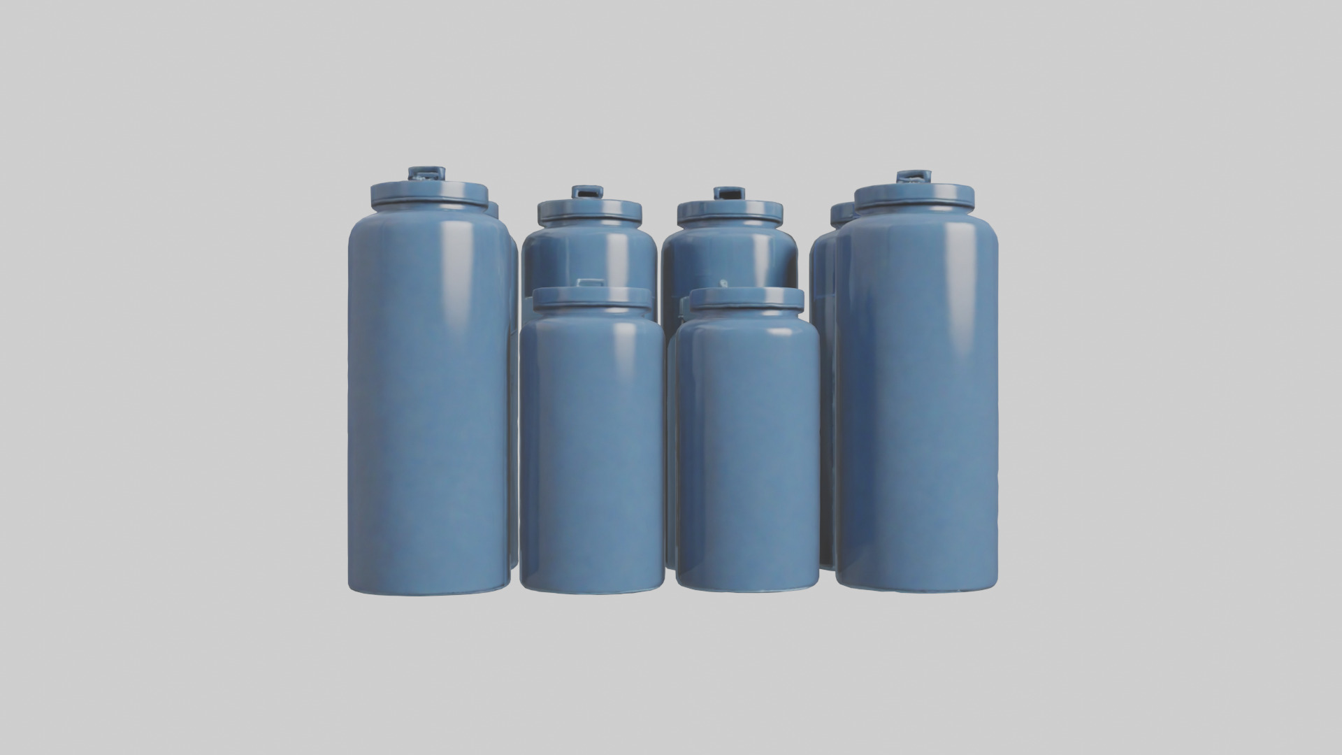 Canisters model Low-poly 3D model_19
