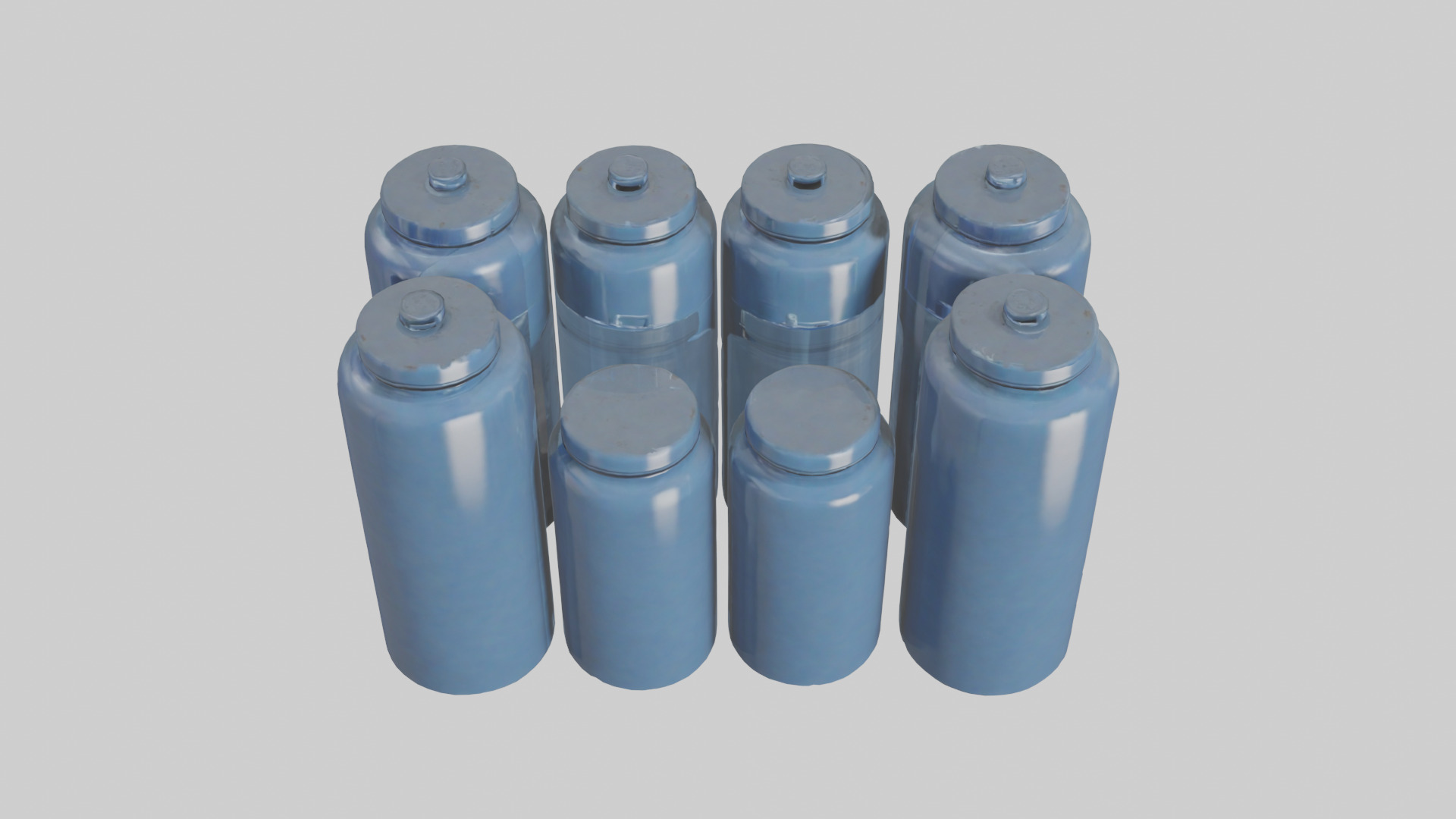 Canisters model Low-poly 3D model_26