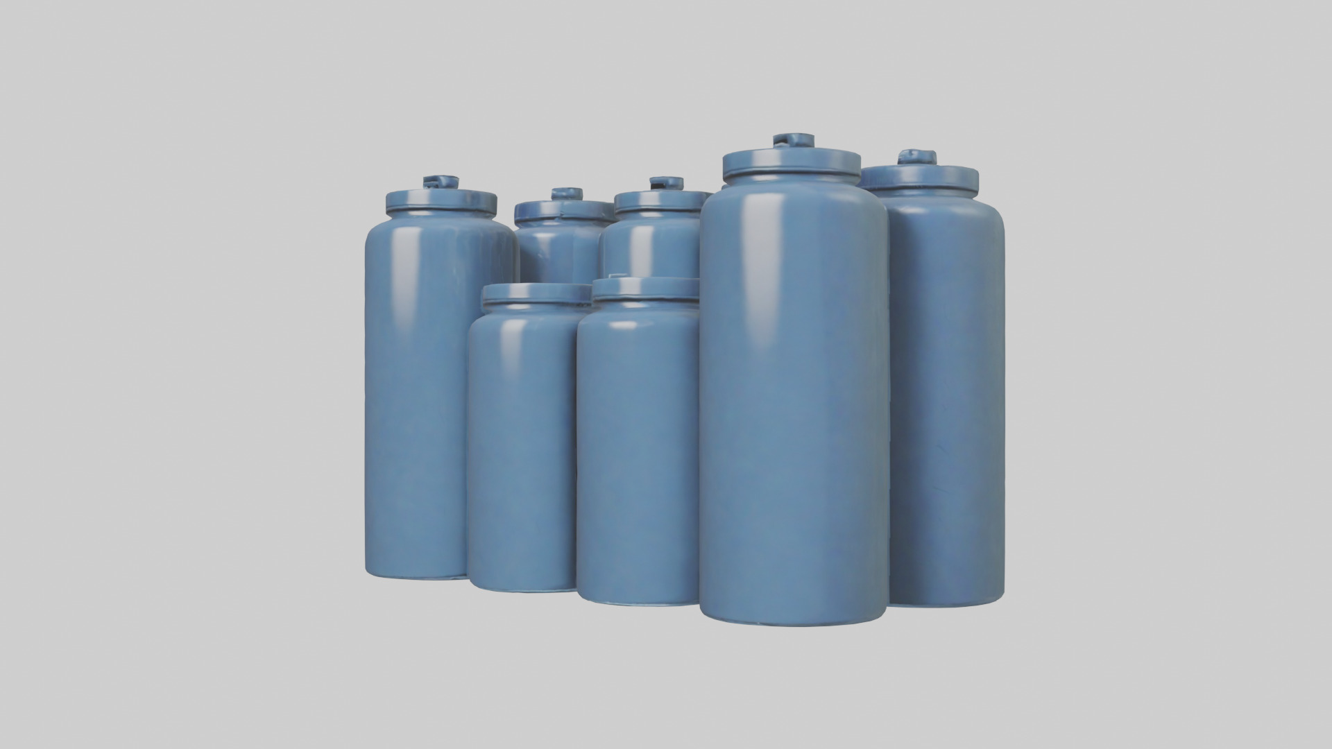 Canisters model Low-poly 3D model_8