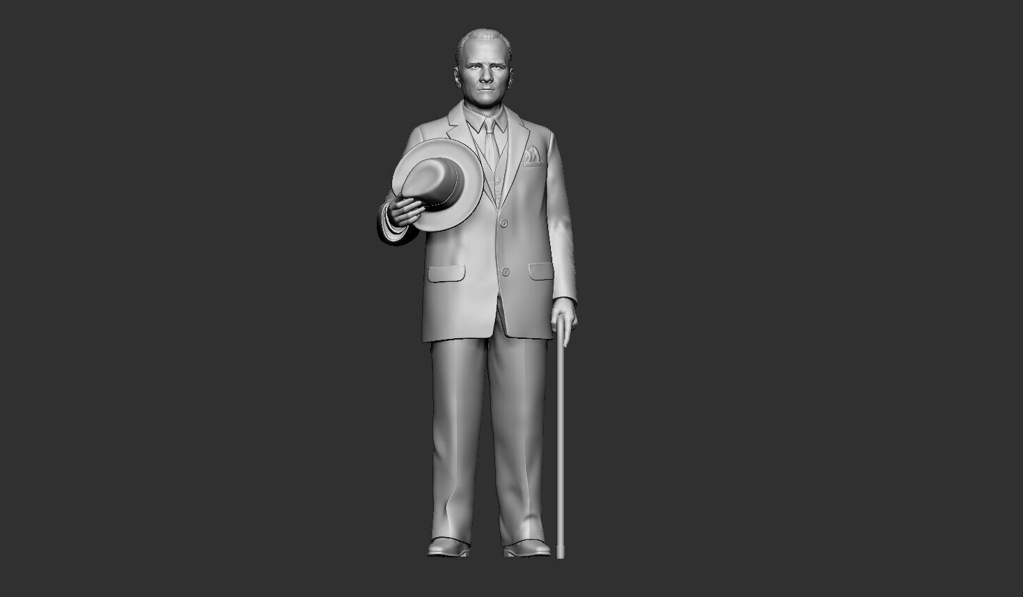 Gazi Mustafa Kemal Ataturk Statue 3D print model_12