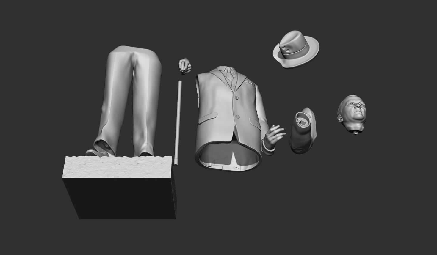 Gazi Mustafa Kemal Ataturk Statue 3D print model_11