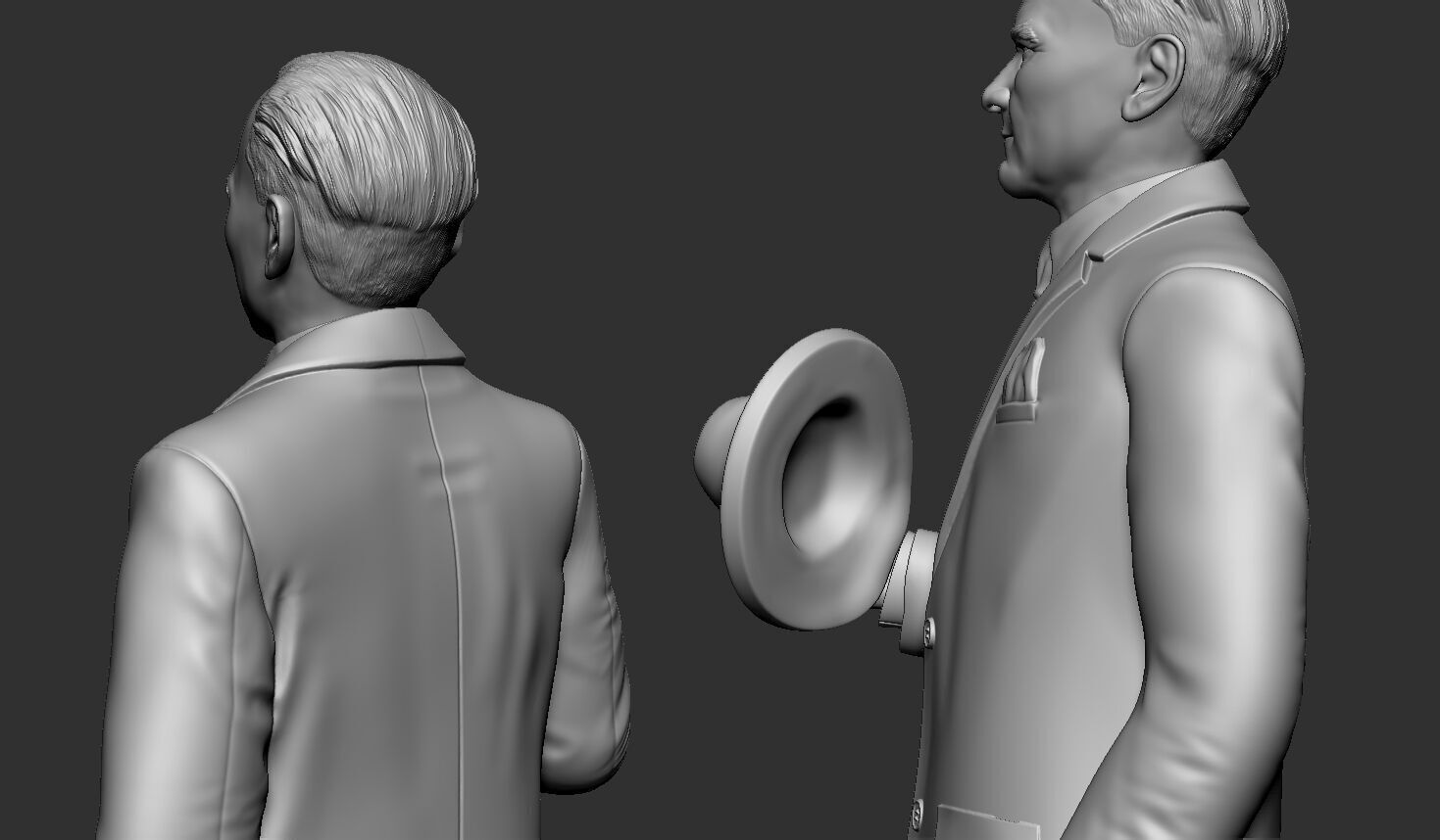 Gazi Mustafa Kemal Ataturk Statue 3D print model_8