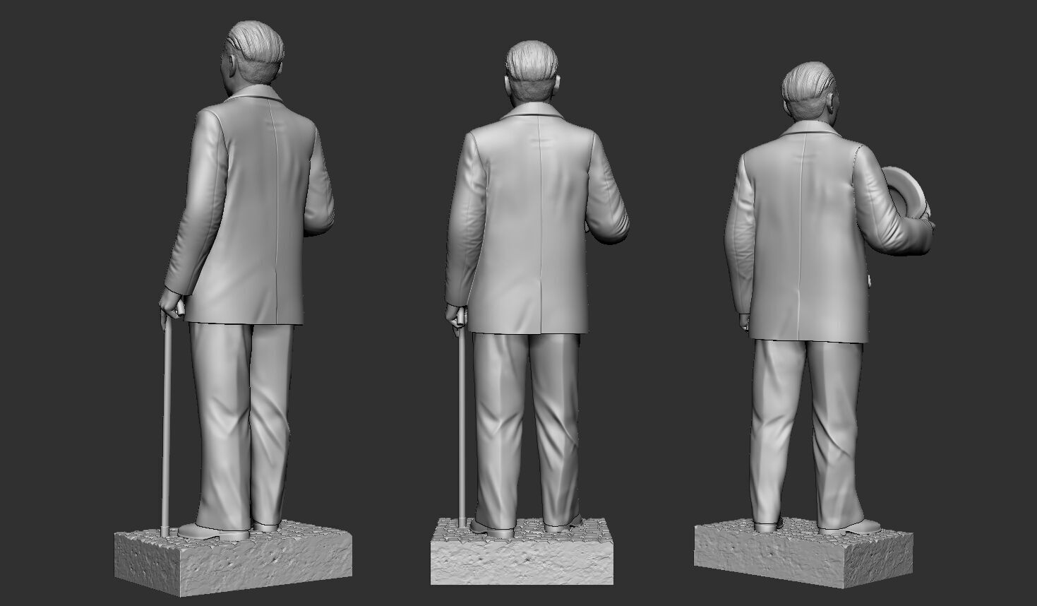 Gazi Mustafa Kemal Ataturk Statue 3D print model_7