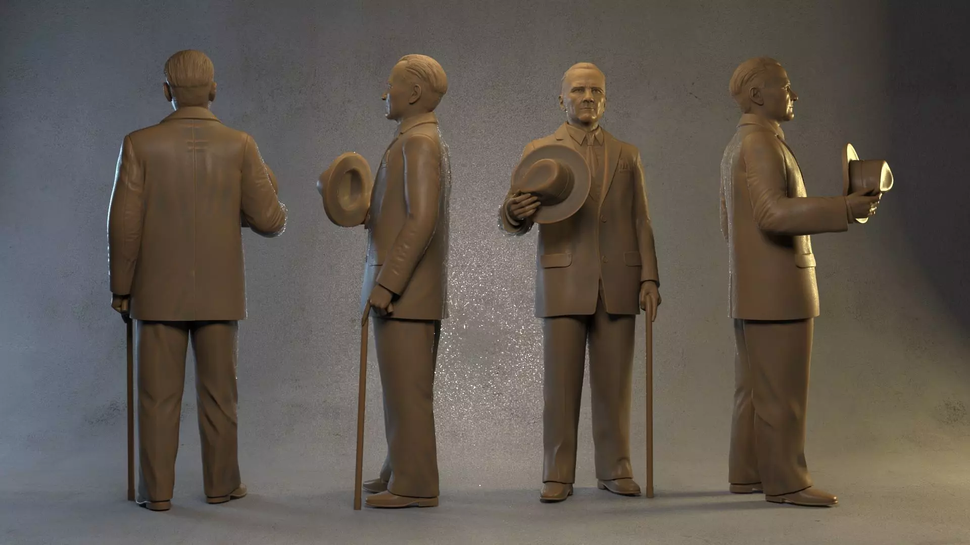 Gazi Mustafa Kemal Ataturk Statue 3D print model_0