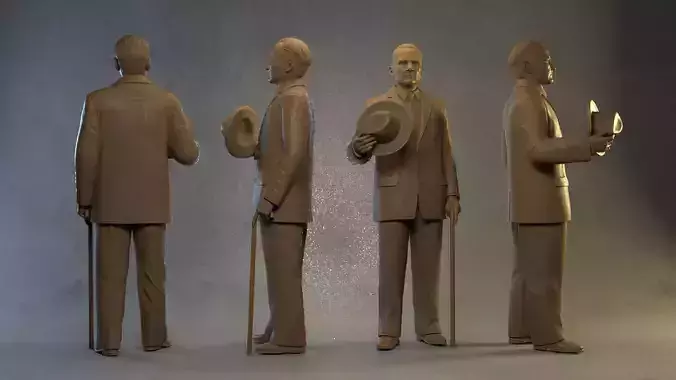 Gazi Mustafa Kemal Ataturk Statue 3D print model