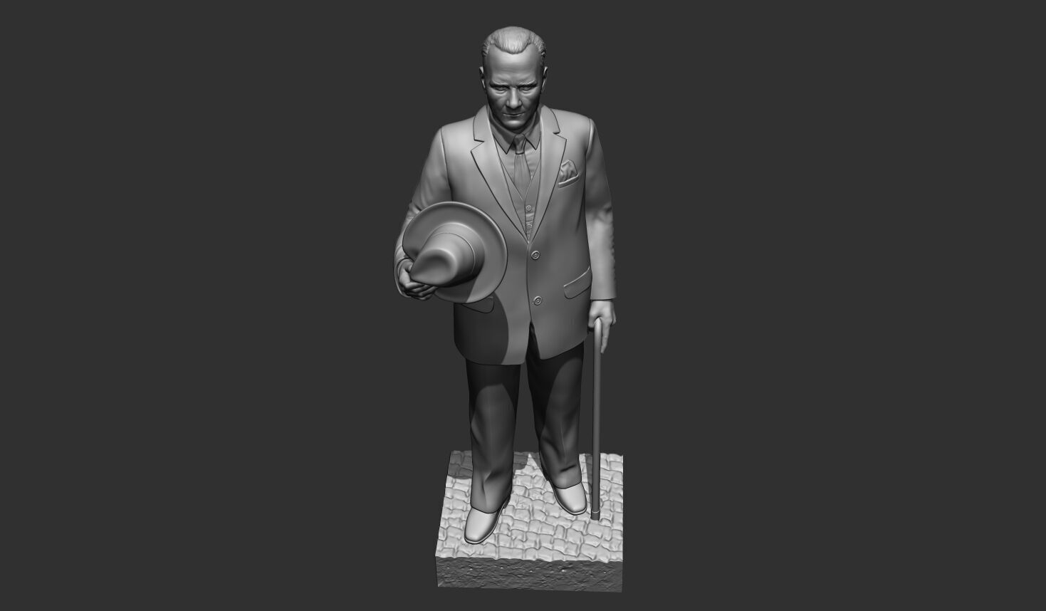 Gazi Mustafa Kemal Ataturk Statue 3D print model_3