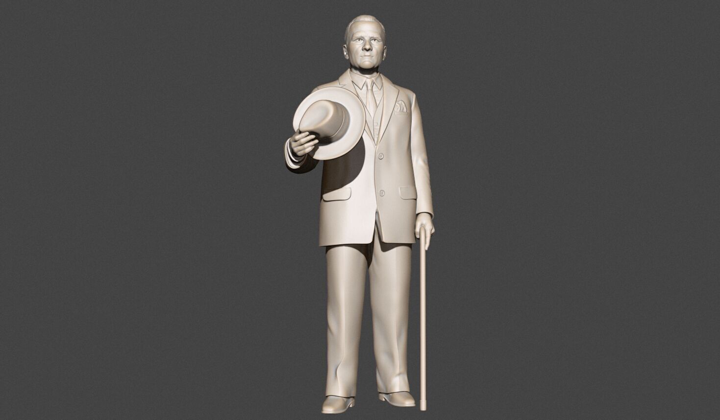 Gazi Mustafa Kemal Ataturk Statue 3D print model_9