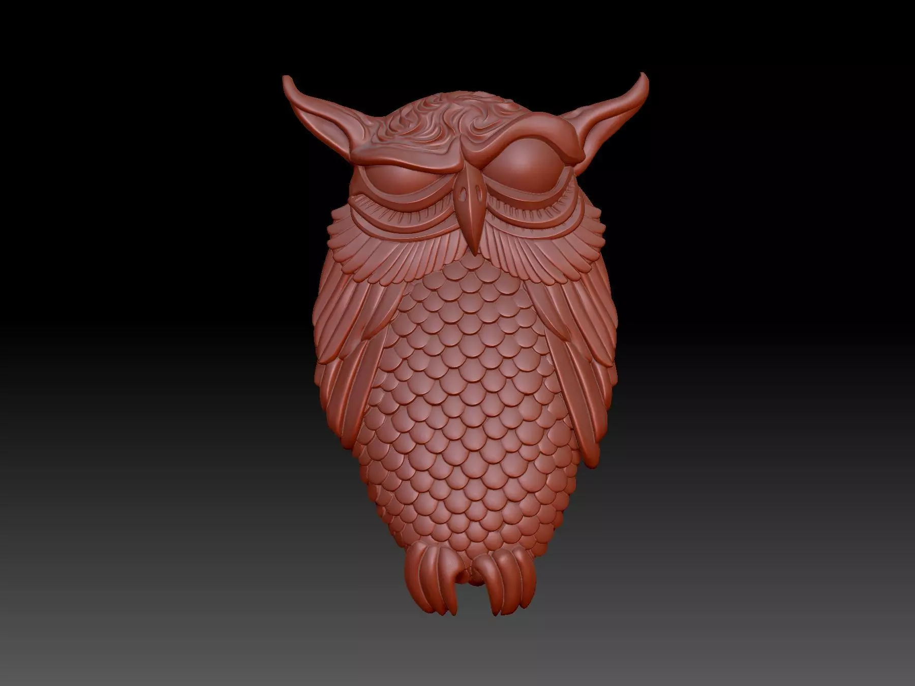 Owl bird  3D print model_0
