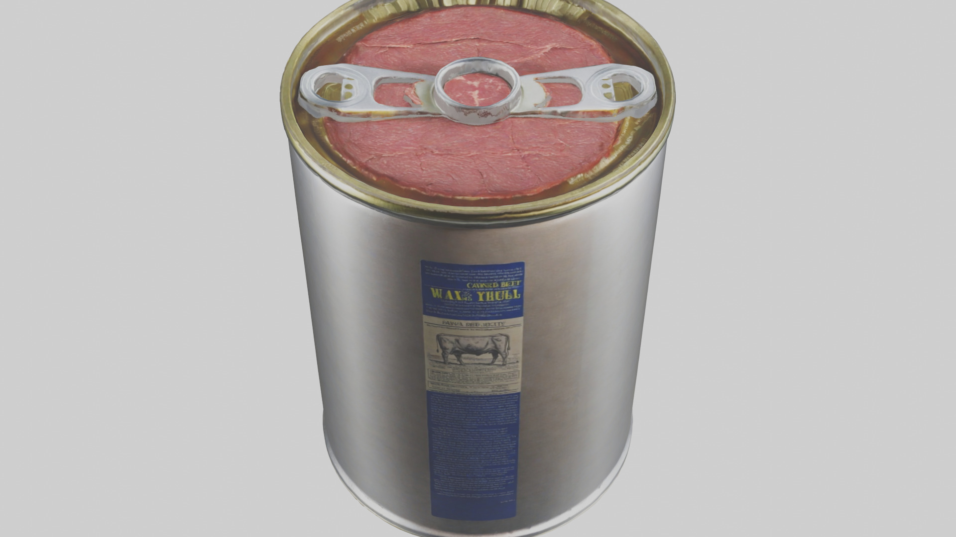 Canned Beef model Low-poly 3D model_26