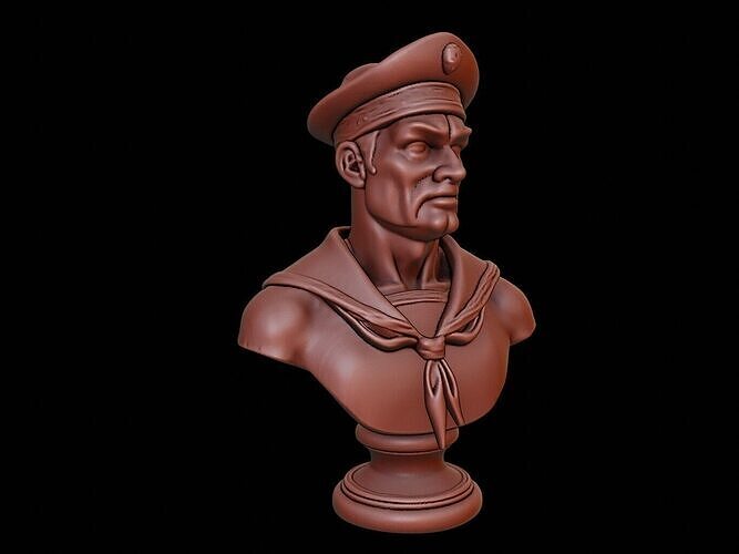 Sailor Bust 3D print model