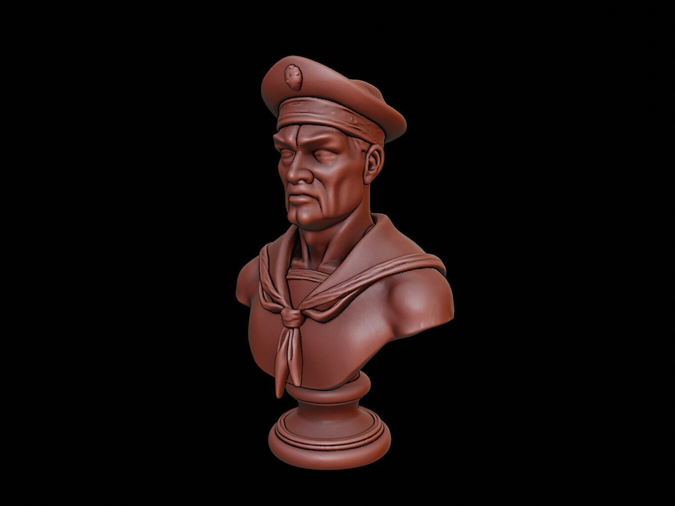 Sailor Bust 3D print model_2