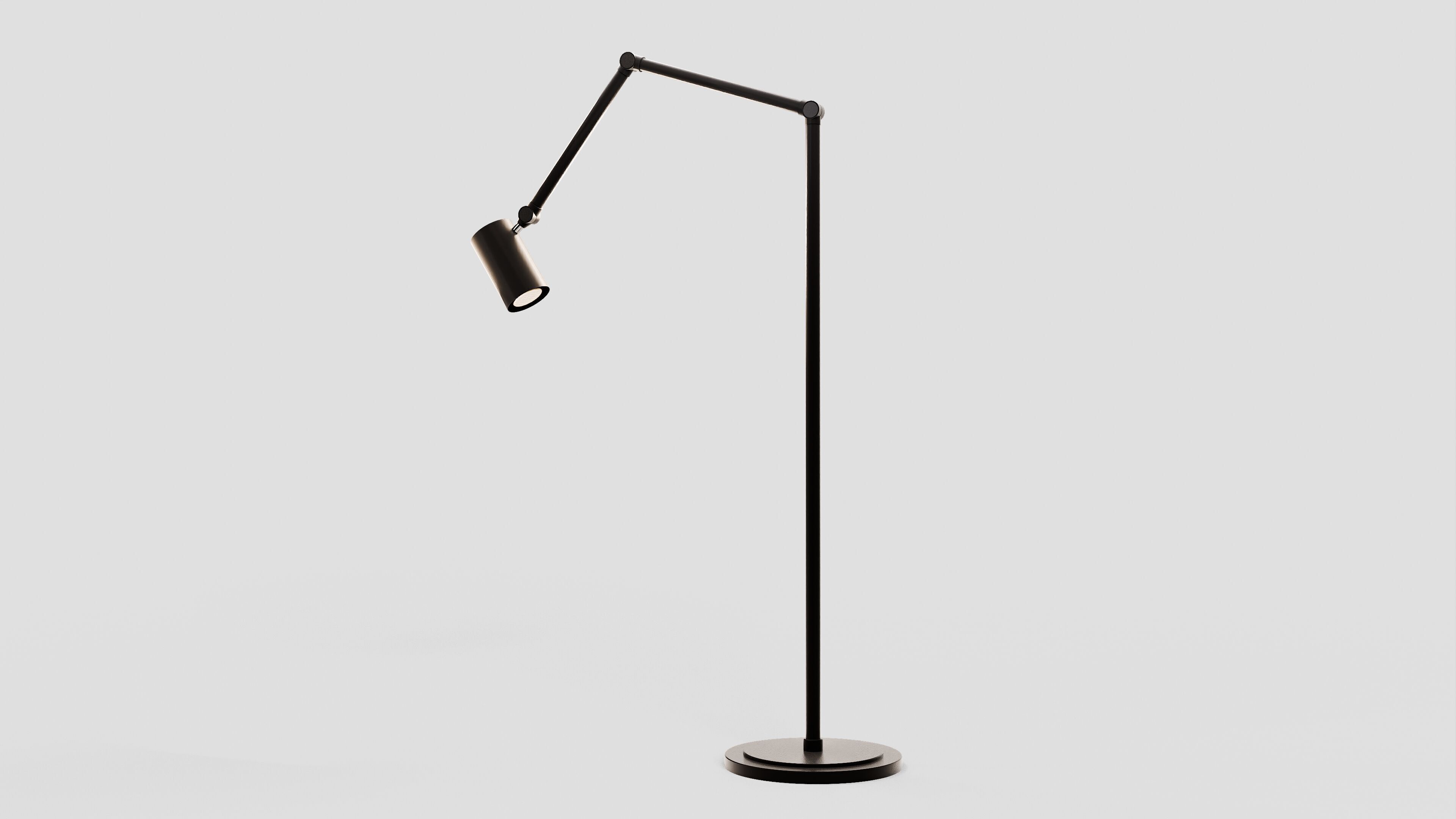 Floor lamp with moveable armature Low-poly 3D model_2