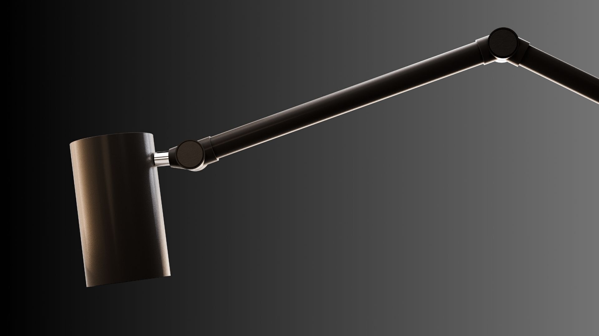 Floor lamp with moveable armature Low-poly 3D model_4