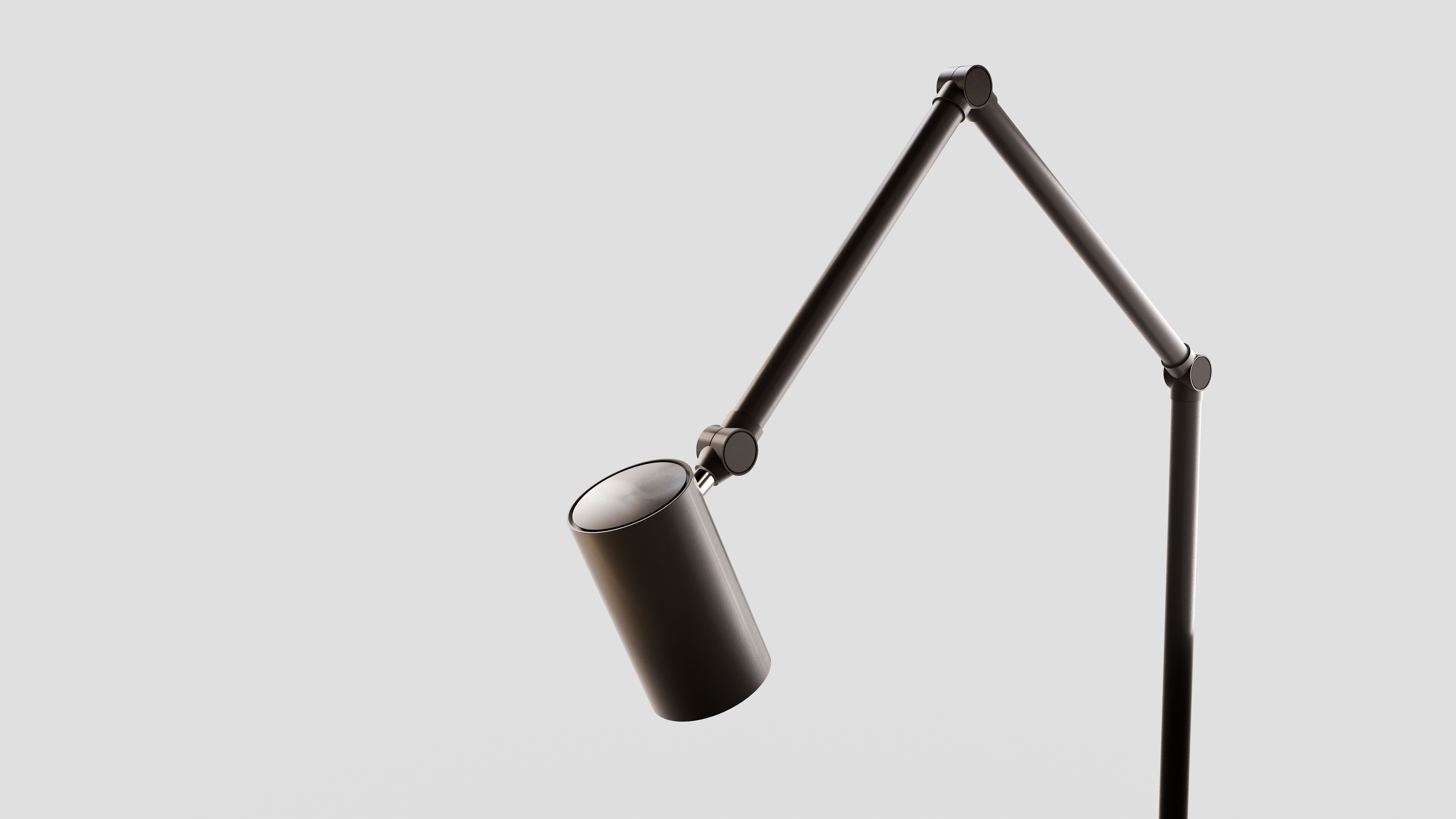 Floor lamp with moveable armature Low-poly 3D model_3