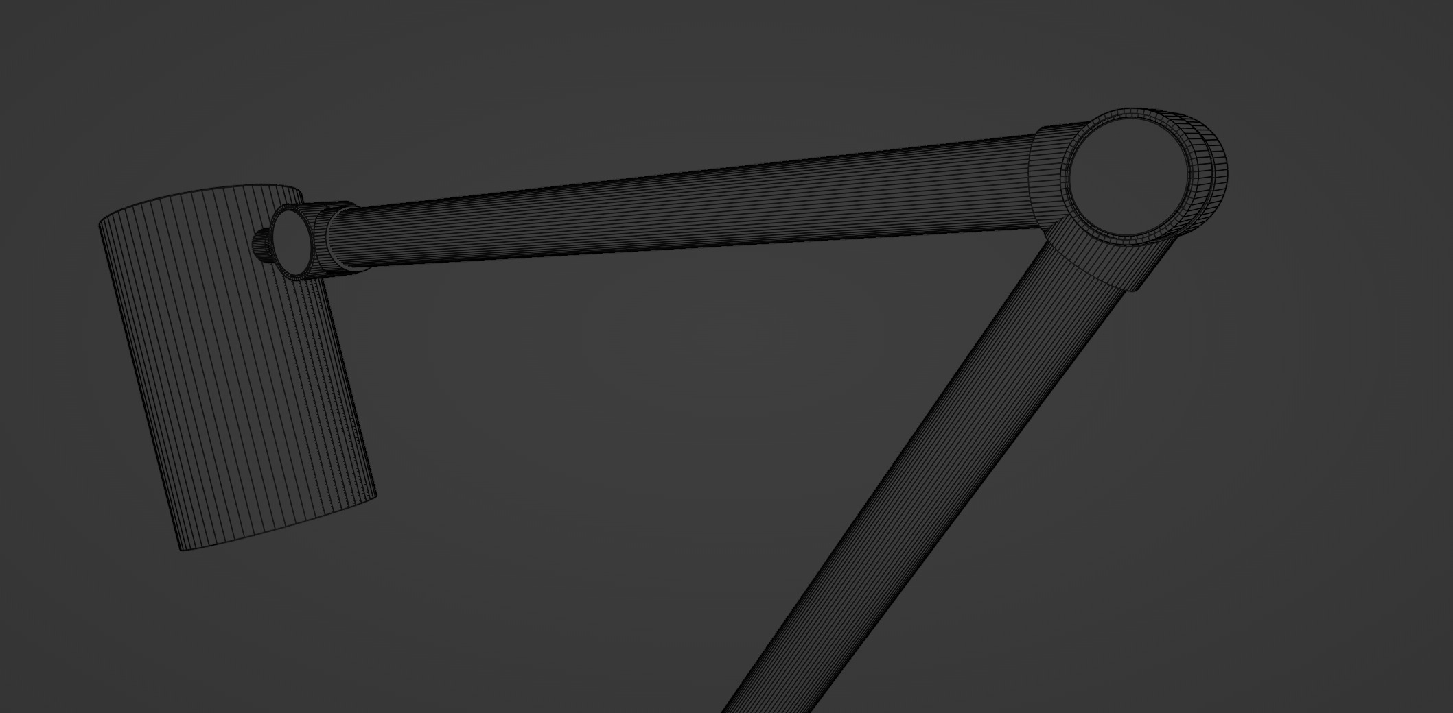 Floor lamp with moveable armature Low-poly 3D model_7