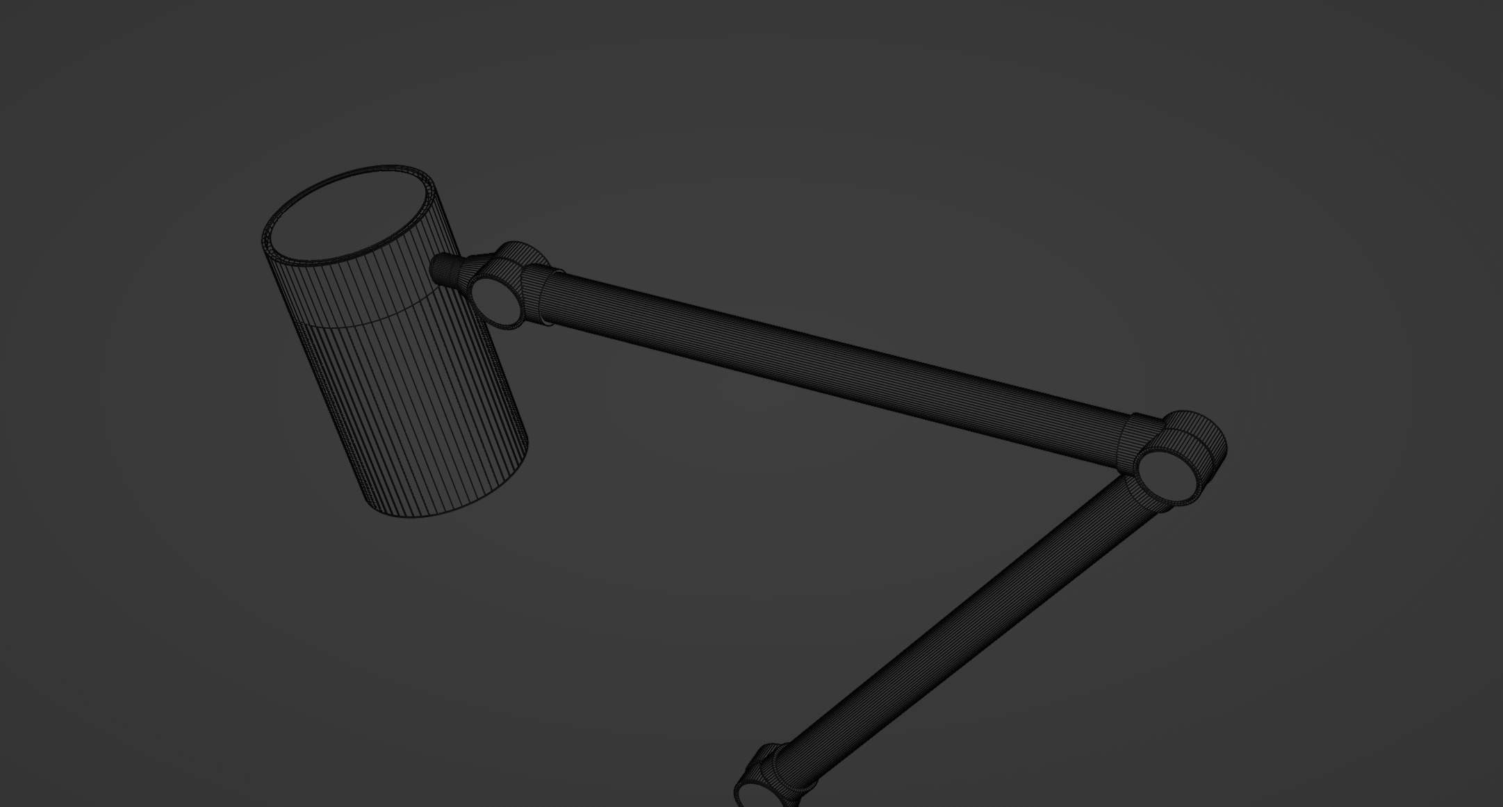 Floor lamp with moveable armature Low-poly 3D model_6
