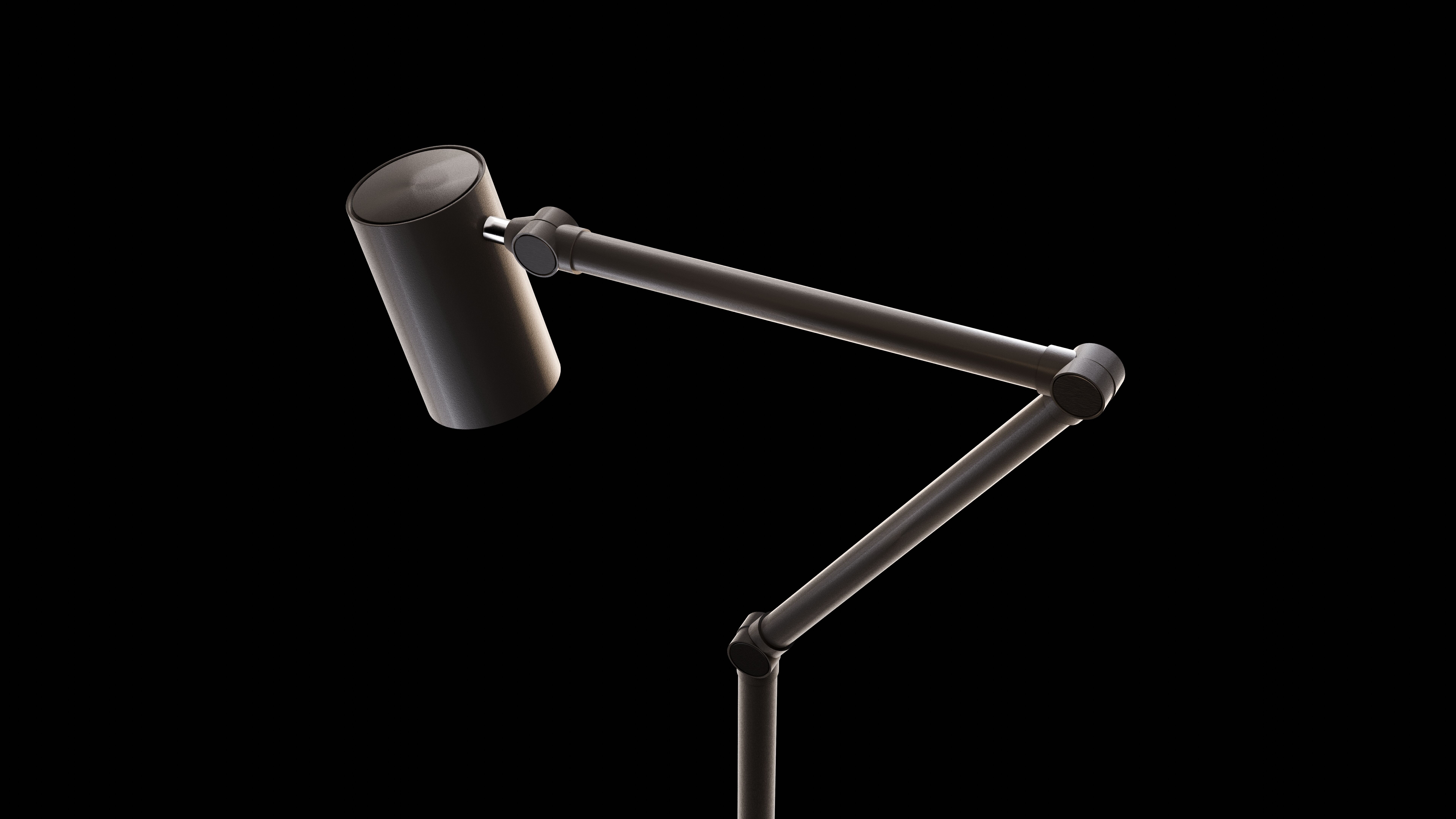 Floor lamp with moveable armature Low-poly 3D model_5